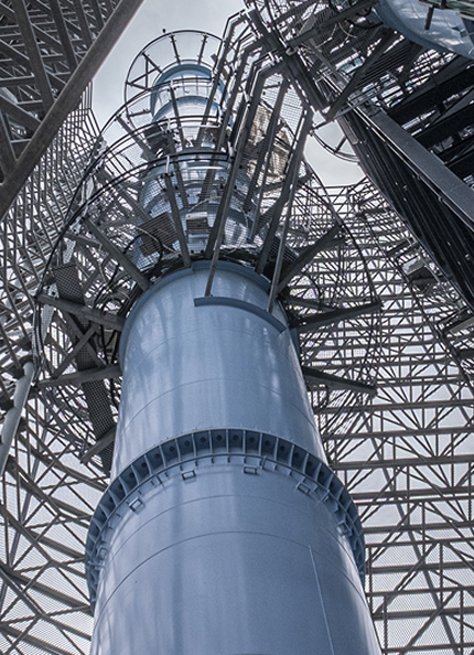 porzione della struttura in ferro dell'infrastruttura acea facente parte della iv linea san vittore